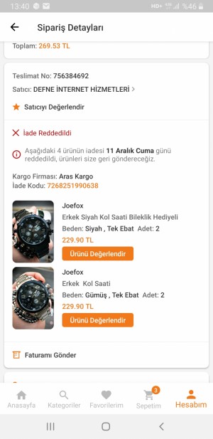 Trendyol Bozuk Kusurlu Ürün Yolluyorlar