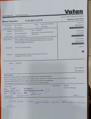Vatan Bilgisayar Bozuk Mouse, Tamir Etmediler, Değiştirmediler.
