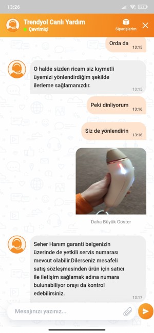 Trendyol Bozuk Ürün Yollanması Ve Beni Sürekli Başka Yerlere Yönlendirilmesi İademin Kabul Olmaması