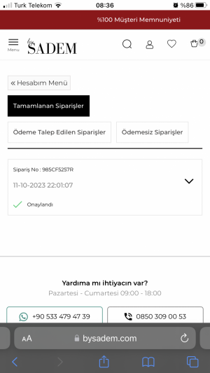 Bysadem Ürünümü Göndermedi