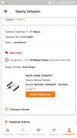 Aras Kargo Davranış