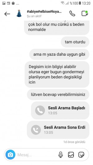 Yelizinelbiseleri Değişim Almıyor