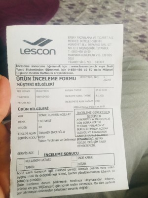 Lescon Değişim Yerine Onarım