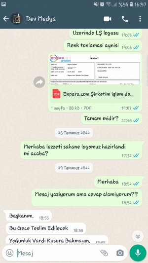 Dev Medya Logo Tasarimcisi Odemeyi Once Alip Sonra İlgilenmiyorlar