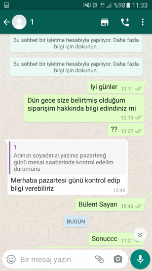 Pratik Sepetim Bana Gelen Bildiride Ürününüz Kargoya Verildi Denilmesiyle Halen Ürününün Teslim Edilmedi