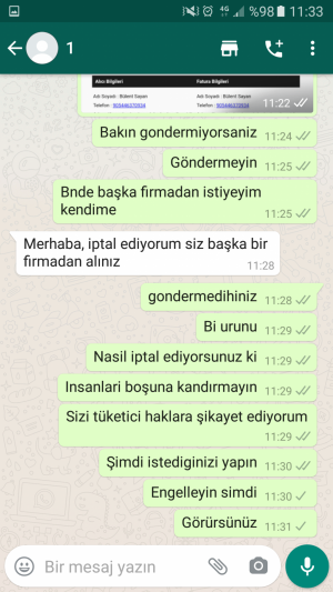 Pratik Sepetim Bana Gelen Bildiride Ürününüz Kargoya Verildi Denilmesiyle Halen Ürününün Teslim Edilmedi