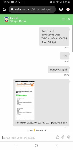 Evform Para İadesi De Ürünümü De Göndermemektedirler