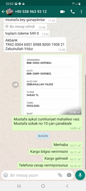 Elektroniksigarasepet.com Başka Numaradan Arayınca Açıp Sipariş Hattı Buyurun Diyorlar Sen Anlatıyorsun Suratına Kapanıyor Ve Engelleniyorsunuz
