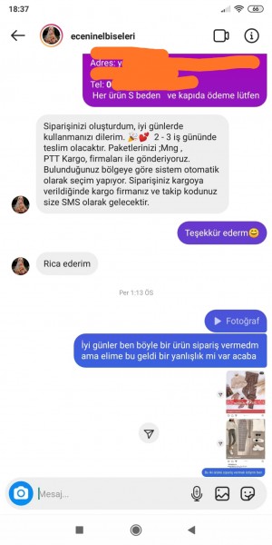 Ecenin Elbiseleri Aldığım Ürünlerin Yerine Alakası Olmayan Başka Ürünler Gönderilmiştir