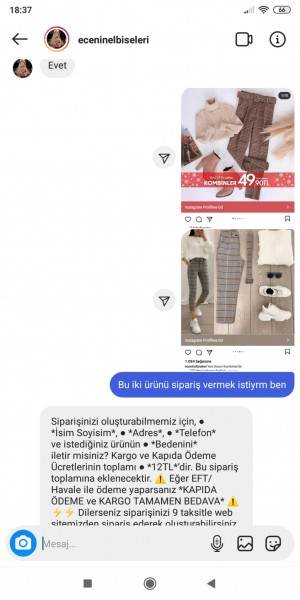 Ecenin Elbiseleri Aldığım Ürünlerin Yerine Alakası Olmayan Başka Ürünler Gönderilmiştir