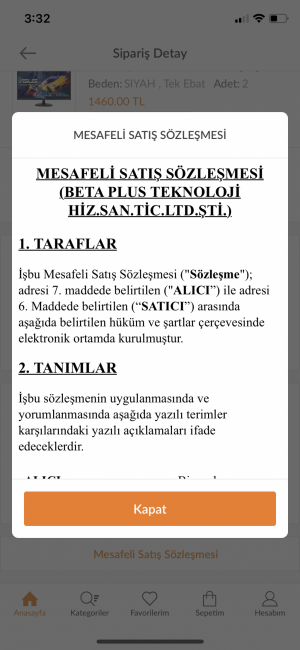 Trendyol Kolay İade Hakkınızı Kabul Etmiyor