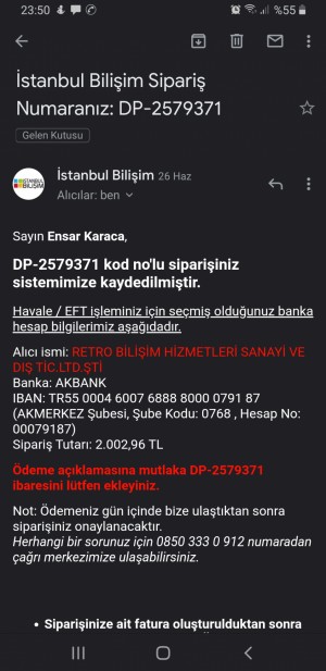 İstanbul Bilişim Para İadesi İçin Başvurulduğunda Hiçbir Türlü Ödeme Yapılmıyor.