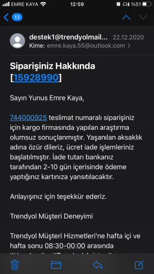 Trendyol Dalga Geçer Gibi İsterseniz Şikayet Edebilirsiniz Diyorlar