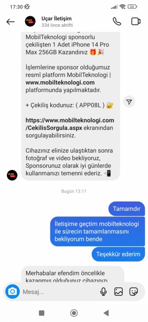 Artvin Hopa Uçar İletişim Çekiliş Şikayet