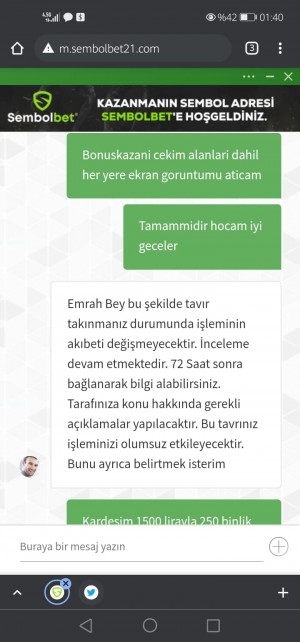 Sembolbet Şansım Düz Gitti Kazandım Yine Reddedip