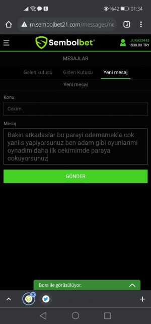 Sembolbet Şansım Düz Gitti Kazandım Yine Reddedip