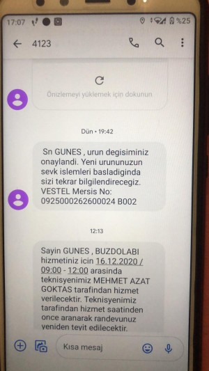 Vestel Dolap Değişecek Garantiden Mesajı Geldi 5.800 TL Fark İstediler