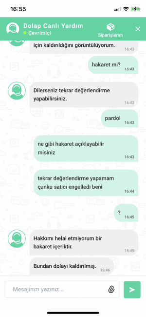 Dolap Haksızlık Eksik Yıldız, Kötü Değerlendirme Yorumları Siliyorlar
