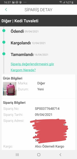 Dolap Uygulaması Üzerinden Aldığım Kargo Elime 22 Gündür Ulaşmadı