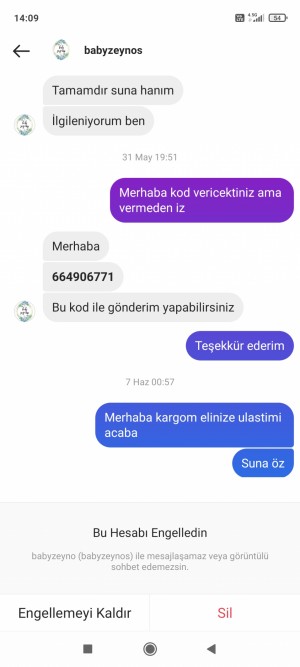 Babyzeynos Eksik Dikilmiş Ürün Ve Haksız Kargo Ücreti