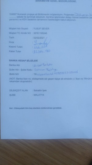 Birikimevim Eksik Tutar Vermeleri Ve İlgisizlikleri