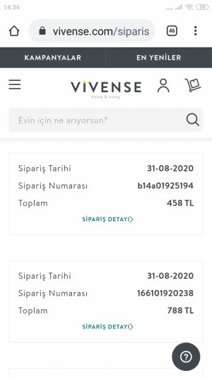 Vivense Eksik Ürün Gelmesi