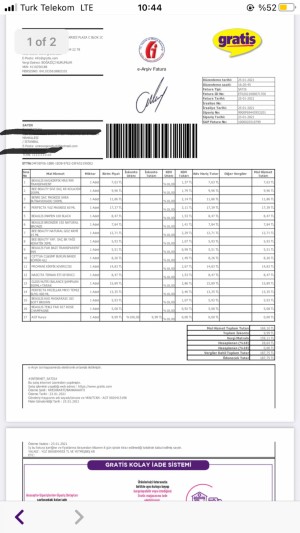 Gratis Eksik Ürün Gönderip Kabul Etmediler