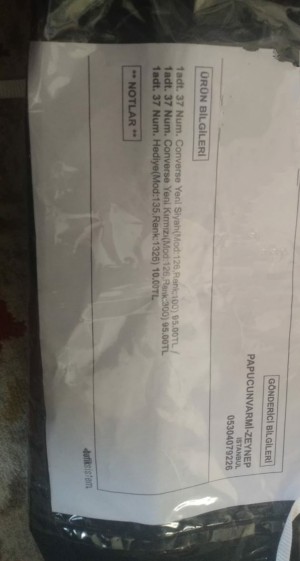 Papucunvarmi Eksik Ürün