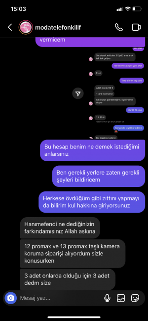 Modatelefonkilif Eksik Ürün