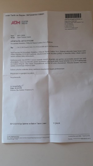 Adm Elektrik Dağıtım Elektrik Kesilmeleri Nedeni İle Buzdolabın Kompresörün Değişmesi