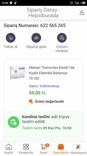 Hepsiburada Elektrikli Battaniye Sipariş Ettim. Bana Dalga Geçer Gibi Ayak Isıtıcı Göndermişler.