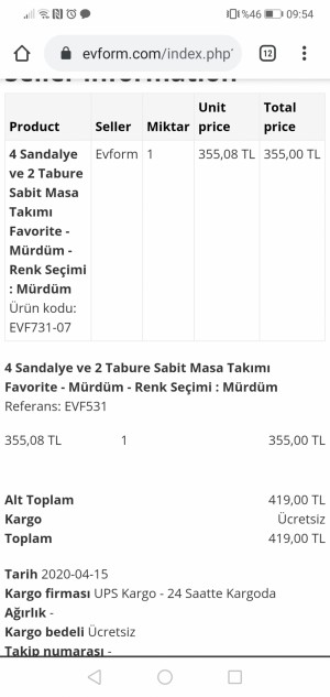Evform Ücret İadesi Yapmıyor