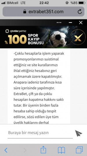 Oynadım Ve Kazandım, Ancak Extrabet Bana Kazandığım Parayı Ödemedi