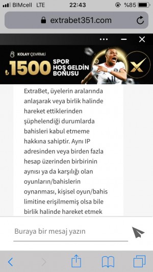 Oynadım Ve Kazandım, Ancak Extrabet Bana Kazandığım Parayı Ödemedi