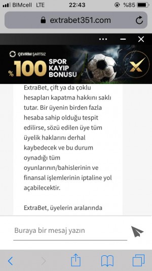 Oynadım Ve Kazandım, Ancak Extrabet Bana Kazandığım Parayı Ödemedi