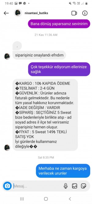 Nisantasi_butiks Farklı Tüketiciyle Alay Edilen Ürünler Yollanmıştır