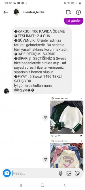 Nisantasi_butiks Farklı Tüketiciyle Alay Edilen Ürünler Yollanmıştır