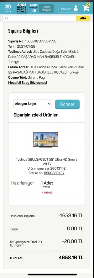 A101 Market Fatura Yok, Sorumluluk Yok, Tüketici Mağdur Ediliyor...