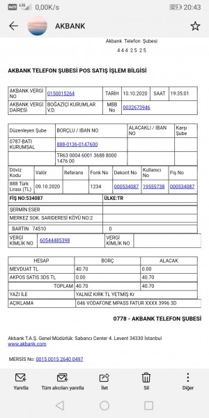 Vodafone Faturam Ödenmemiş Gözüküyor