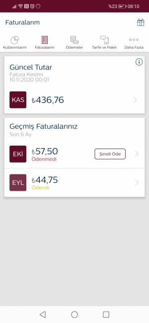 Türk Telekom Faturam 57 İken 436 Tl