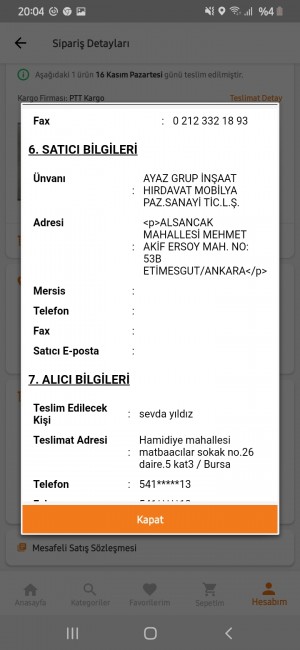 Trendyol Faturasız Arızalı Ürün