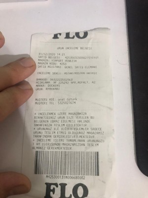 Dockers Marka Ayakkabının İç Astarı Yırtıldı Flo'da Suç Yokmuş Serçe Parmağım Yırtmış