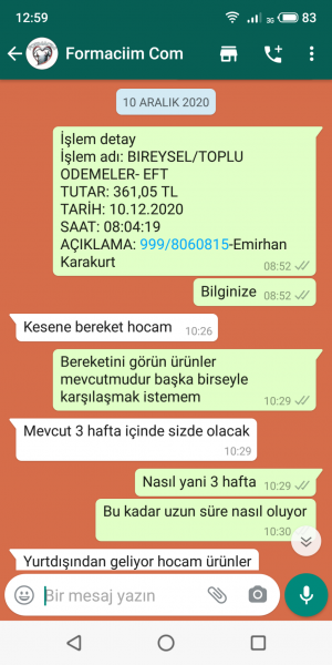 Formaciim.com Paralar Peşin Fakat Ürünler Yok