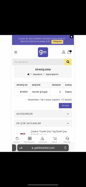 Geldi Market Siparişimi 15 Gündür Teslim Etmiyor!