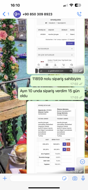 Geldi Market Siparişimi 15 Gündür Teslim Etmiyor!