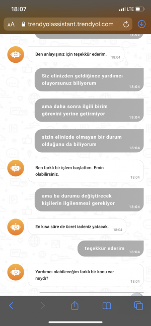 Trendyol Gelmeyen Kargo