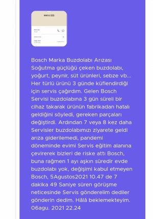 Bosch Giderilemeyen Buzdolabı Arızası