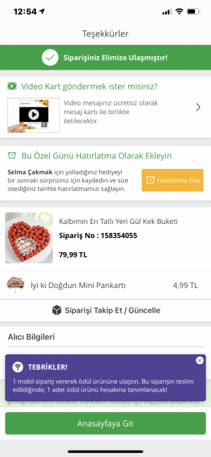 Çiçek Sepeti Gönderdiğim Ürünle Alakalı