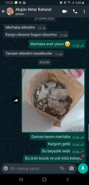 Akgün Baharat Gönderilen Çay Kokuyor Ve Pamukçuk Olmuş