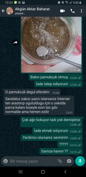 Akgün Baharat Gönderilen Çay Kokuyor Ve Pamukçuk Olmuş